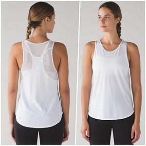 Lululemon Relaxed High Neck Tank White 4 NWOT